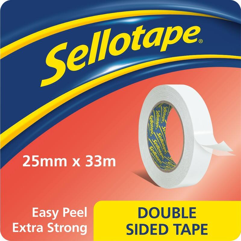 Sellotape Double Sided Tape 25mm x 33m White