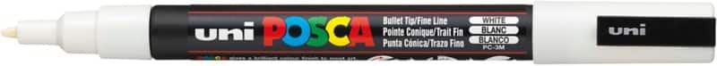 POSCA Uniball PC-3M Marker Pen White Fine Bullet 0.9 - 1.3 mm