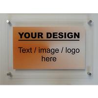 Stewart Superior Customised Sign Acrylic sign with stand off fixing A4 (297mm x 210mm)