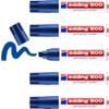 edding 800 Permanent Marker Broad Chisel 4-12 mm Blue Refillable Pack of 5