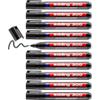 edding 300 Permanent Marker Medium Bullet 3 mm Black Refillable Water Resistant Pack of 10