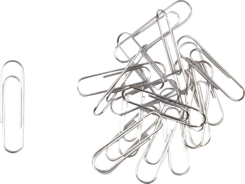 Viking Paper Clips Round 30mm Silver Pack of 100