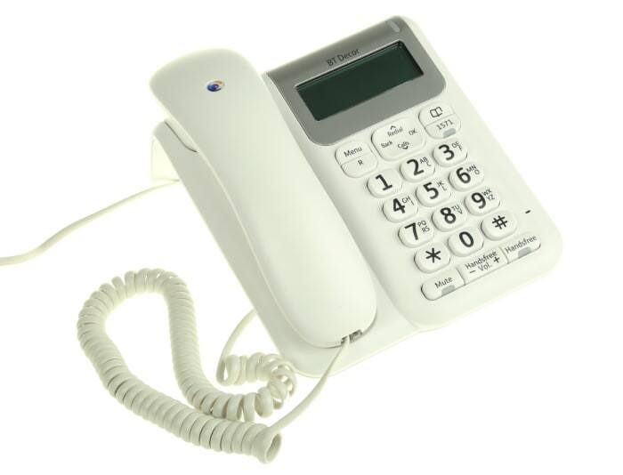BT Decor 2200 Corded Telephone White