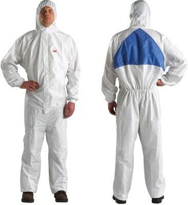 3M Overalls 4540 PU Coated Polyester L Light breathable White