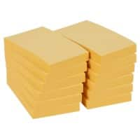 Viking Sticky Notes Rectangular 51 x 76 mm Plain Yellow 100 Sheets Pack of 12