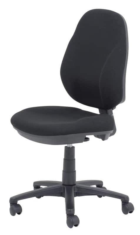 Viking Realspace Jura Office Chair Basic Tilt Fabric Optional Armrest Height-Adjustable Seat Black 110 kg 635 x 495 x 1,060 mm