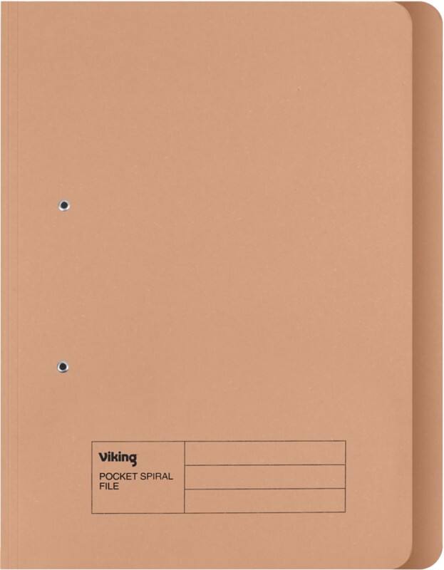 Viking Spiral File Folio Buff Manila 285 gsm 2 Holes Pack of 50