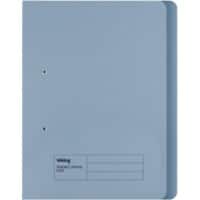 Viking Spring Coil Cut Flush Folder Foolscap Blue Manila  285 gsm 2 Holes Pack of 50