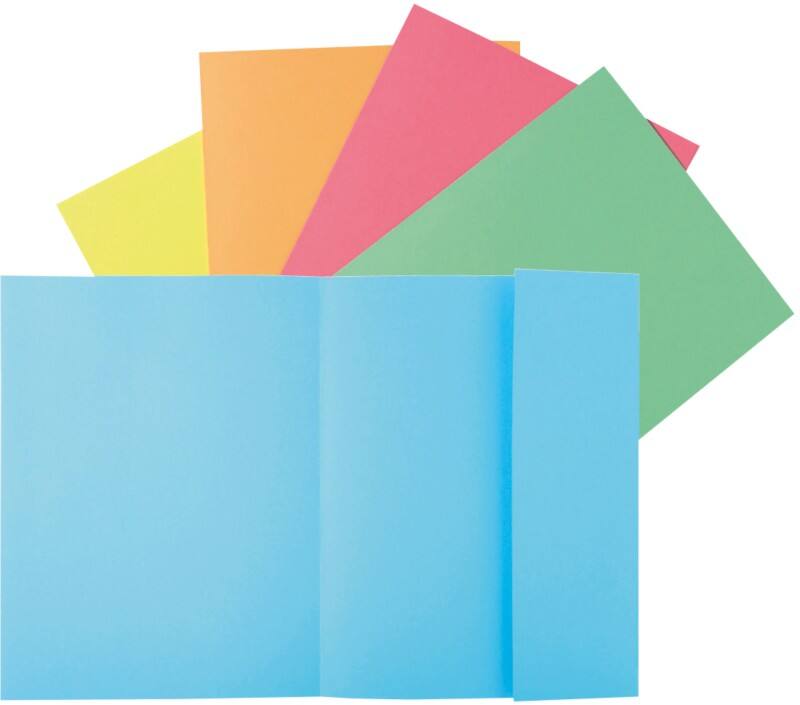Exacompta File Folder 1 Flap A4 Assorted Cardboard Pack of 50
