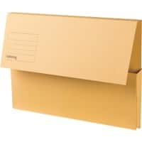 Viking Document Wallet Foolscap Manila Landscape 34.8 (W) x 3.2 (D) x 24 (H) cm Yellow Pack of 50