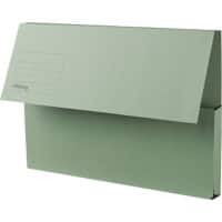 Viking Document Wallet Foolscap Manila Landscape 34.8 (W) x 3.2 (D) x 24 (H) cm Green Pack of 50