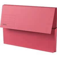 Viking Document Wallet Foolscap Manila Landscape 34.8 (W) x 3.2 (D) x 24 (H) cm Red Pack of 50