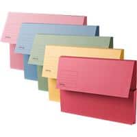 Office Depot Document Wallet Foolscap 250 gsm Assorted Pack of 50