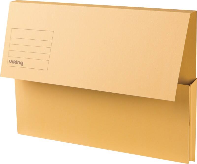 Viking Document Wallet Foolscap Manila Landscape 35.4 (W) x 3.2 (D) x 24.3 (H) cm Yellow Pack of 50