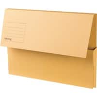 Viking Document Wallet Foolscap Manila Landscape 35.4 (W) x 3.2 (D) x 24 (H) cm Yellow Pack of 50