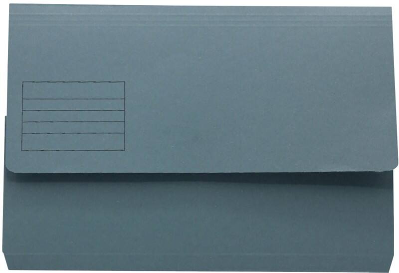 Viking Document Wallet Foolscap Manila Landscape 35.4 (W) x 3.2 (D) x 24.3 (H) cm Blue Pack of 50