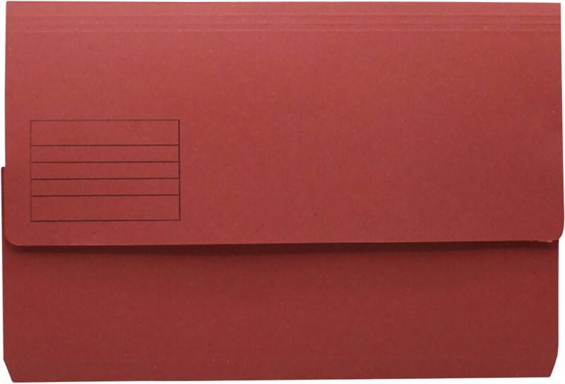 Viking Document Wallet Foolscap Manila Landscape 35.4 (W) x 3.2 (D) x 24.3 (H) cm Red Pack of 50