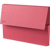 Viking Document Wallet Foolscap Manila Landscape 35.4 (W) x 3.2 (D) x 24 (H) cm Red Pack of 50