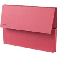 Office Depot Document Wallet Foolscap 250 gsm Red Pack of 50