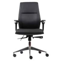 Realspace Synchro Tilt Ergonomic Executive Office Chair with 2D Armrest and Adjustable Seat London Bonded Leather Black