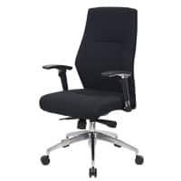Realspace London Executive Chair Synchro Tilt Fabric 2D Armrest Height-Adjustable Seat Black 110 kg 650 mm