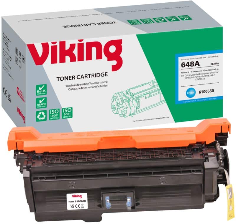 Viking 648A Compatible HP Toner Cartridge CE261A Cyan