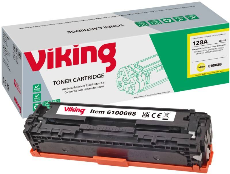 Viking 128A Compatible HP Toner Cartridge CE322A Yellow
