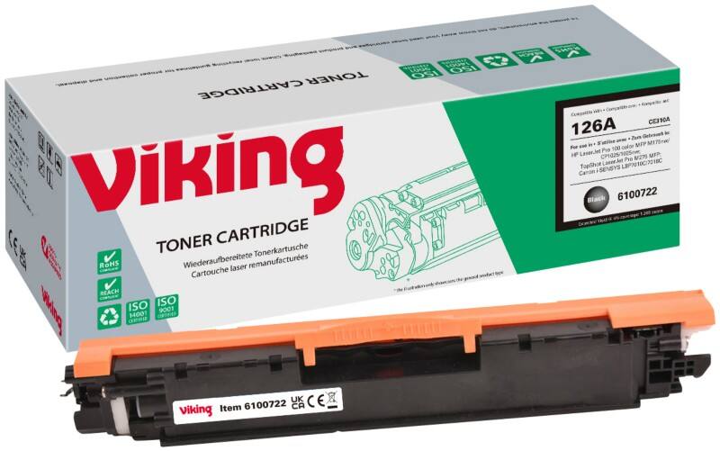 Viking 126A Compatible HP Toner Cartridge CE310A Black