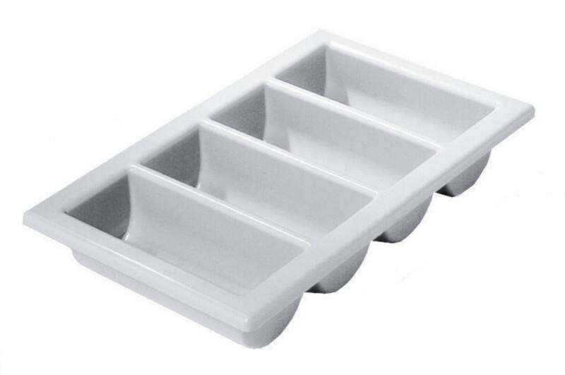 GENWARE Cutlery Tray 53.34 x 33.02cm Plastic Black