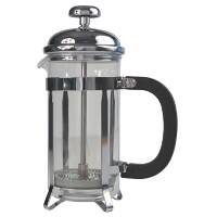 Genware Cafetière Pyrex Glass 1.5L 12-Cup Chrome Finish