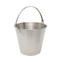 Genware Bucket Stainless Steel 12L Economy Silver