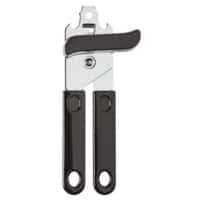 Genware Can Opener Stainless Steel, Plastic Black, Silver