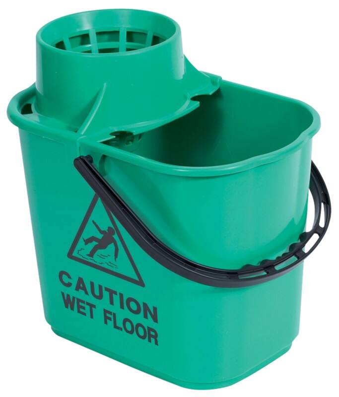 Robert Scott Mop Bucket with Wringer Plastic Green 15L