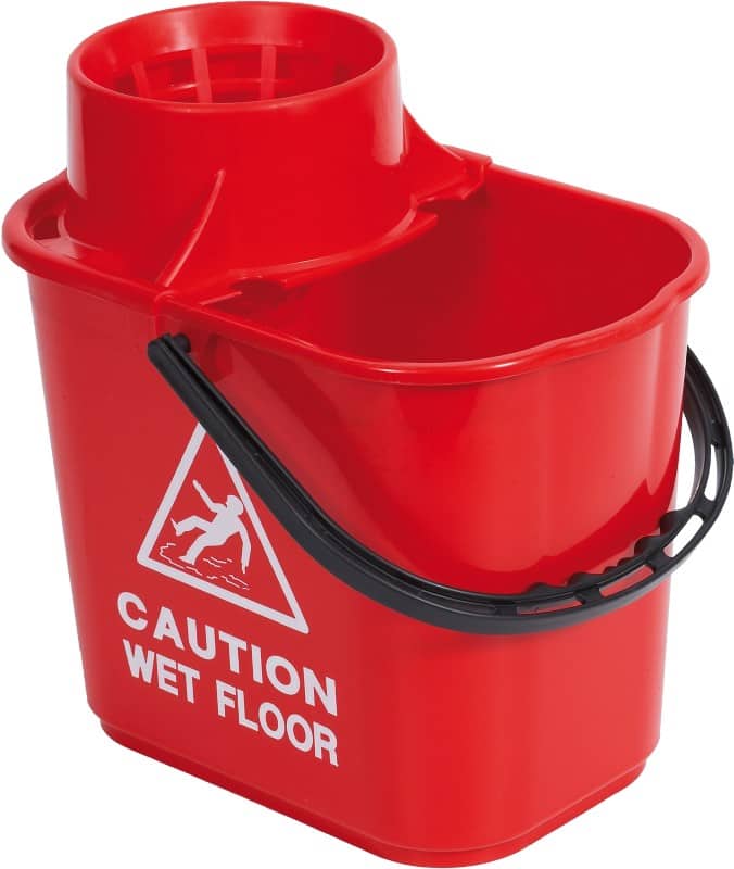 Robert Scott Mop Bucket with Wringer Plastic Red 15L - WQ15RE01L