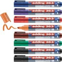 edding 363 Whiteboard Marker Assorted Broad Chisel 1-5 mm Pack of 8