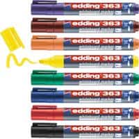 edding 363 Whiteboard Marker Broad Chisel Assorted Pack of 8