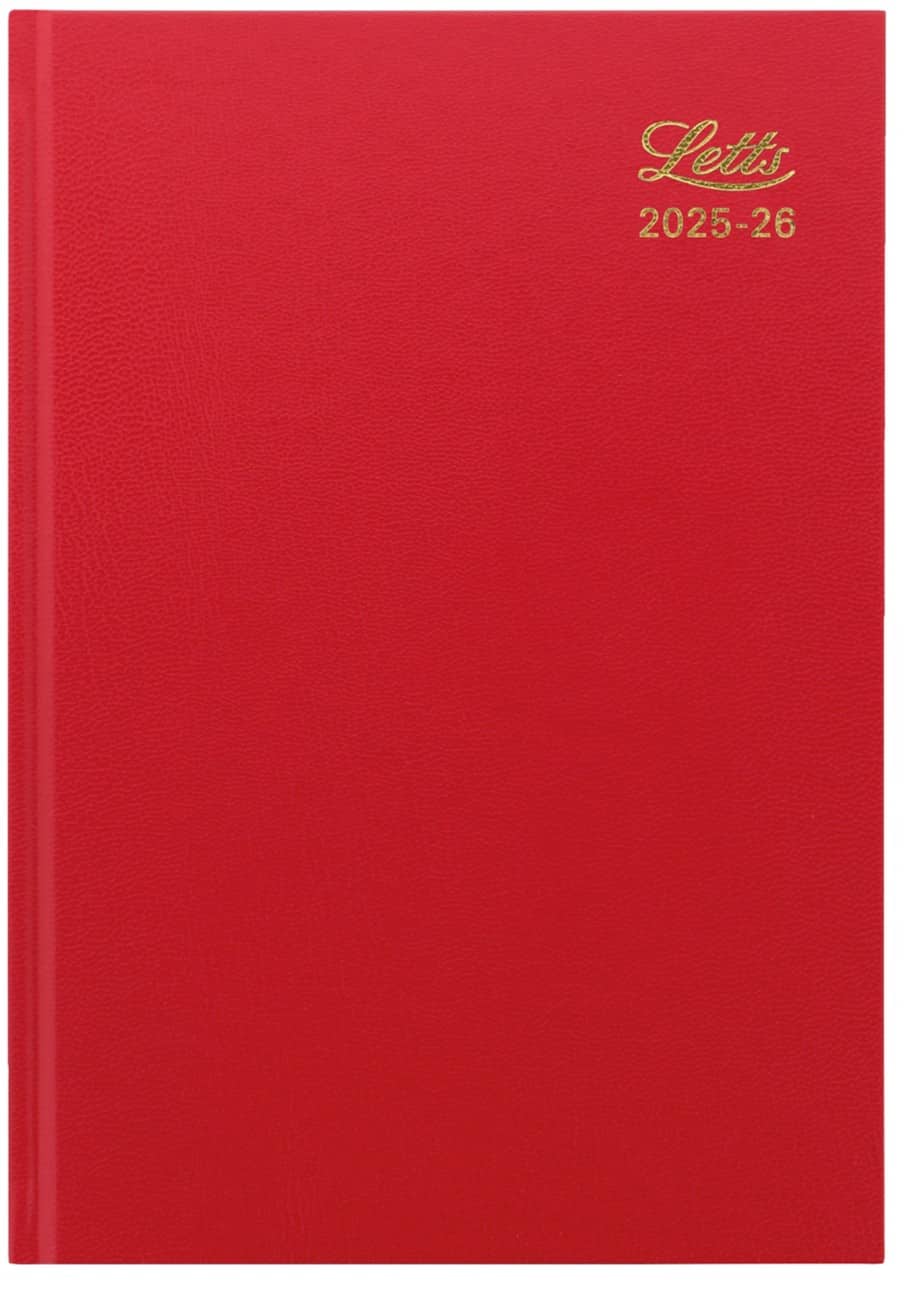 Letts Academic Diary 2027, 2028 A5 Week to view Red A3XRD