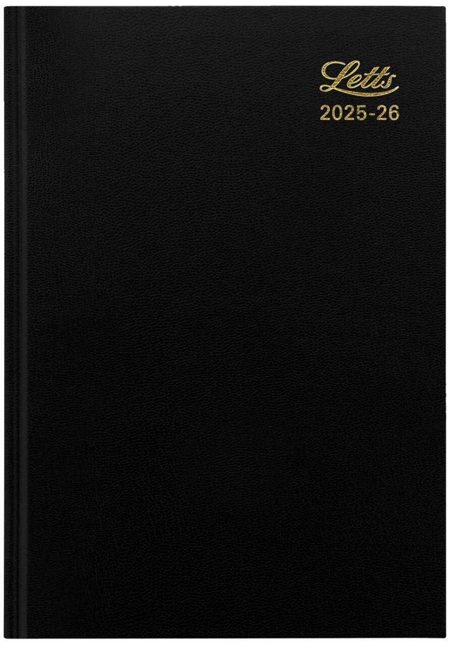 Letts Academic Diary 2027, 2028 A5 Week to view Black A3XBK