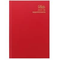 Letts Appointment Diary 2024, 2025 A5 1 Day per page English Red A1XRD