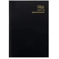 Letts Academic Diary 2024, 2025 A5 1 Day per page Black A1XBK