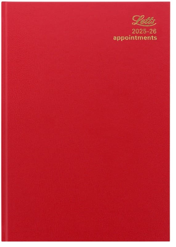 Letts Academic Diary 2025, 2026 A4 1 Day per page Red A1ZRD