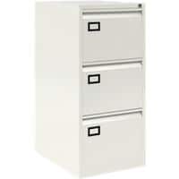 Bisley Steel Filing Cabinet with 3 Lockable Drawers 470 x 622 x 1,016 mm White