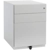 Bisley Steel Desk High Pedestal 2 Drawers Lockable 420 x 565 x 567 mm Silver