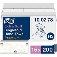 Tork Hand Towels V-fold White 2 Ply 100278 Pack of 15 of 200 Sheets