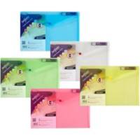 Snopake Document Wallets 10087X Foolscap Assorted Polypropylene 35.5 x 24 x 24 cm Pack of 5