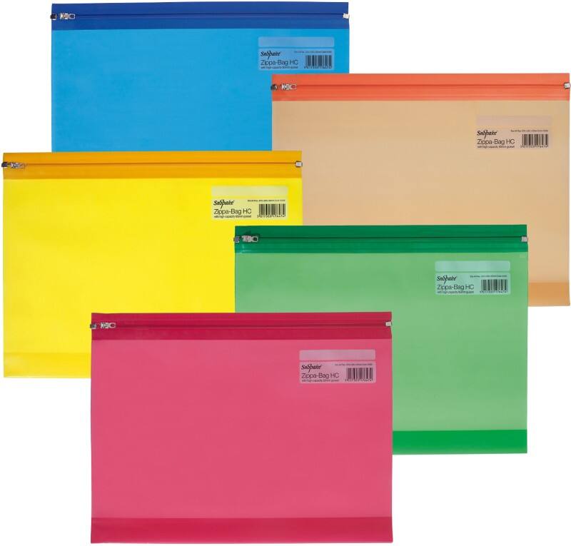 Snopake Zip Lock Bags 15299 A4+ Zip PP (Polypropylene) Landscape 37 (W) x 26 (H) cm Assorted Pack of 25