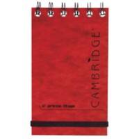 Cambridge Notepad Special format Ruled Spiral Bound Cardboard Red Perforated 120 Pages 60 Sheets Pack of 10