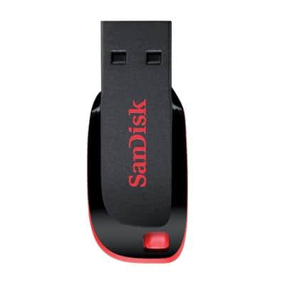 SanDisk USB 2.0 Flash Drive Cruzer Blade 32 GB Black, Red