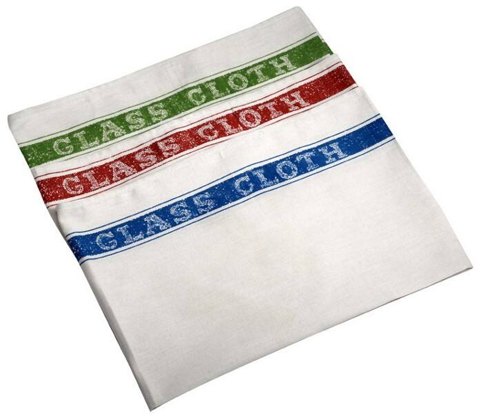 Genware Printed Glass Cloth Cotton, Polyester Assorted Pack of 10