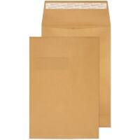 Blake Cream Manilla Gusset Window Envelope Peel and Seal C4 229x324x25mm 140 gsm Pack of 100